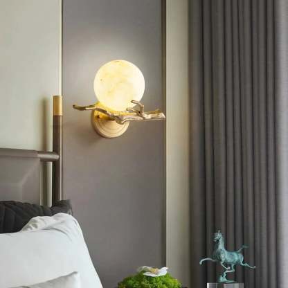 Retro Twigs Alabaster Wall Lamp - winglightingus