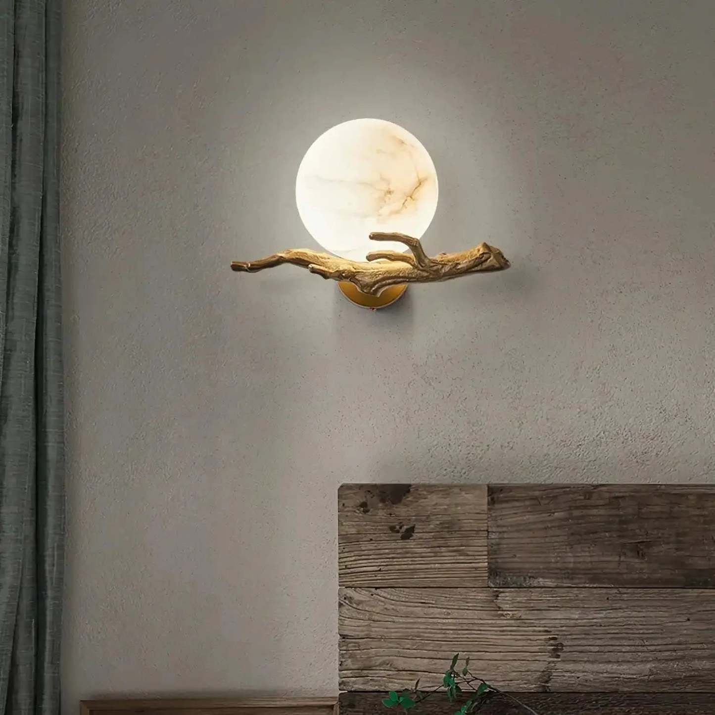 Retro Twigs Alabaster Wall Lamp - winglightingus