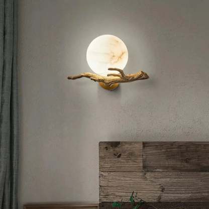 Retro Twigs Alabaster Wall Lamp - winglightingus