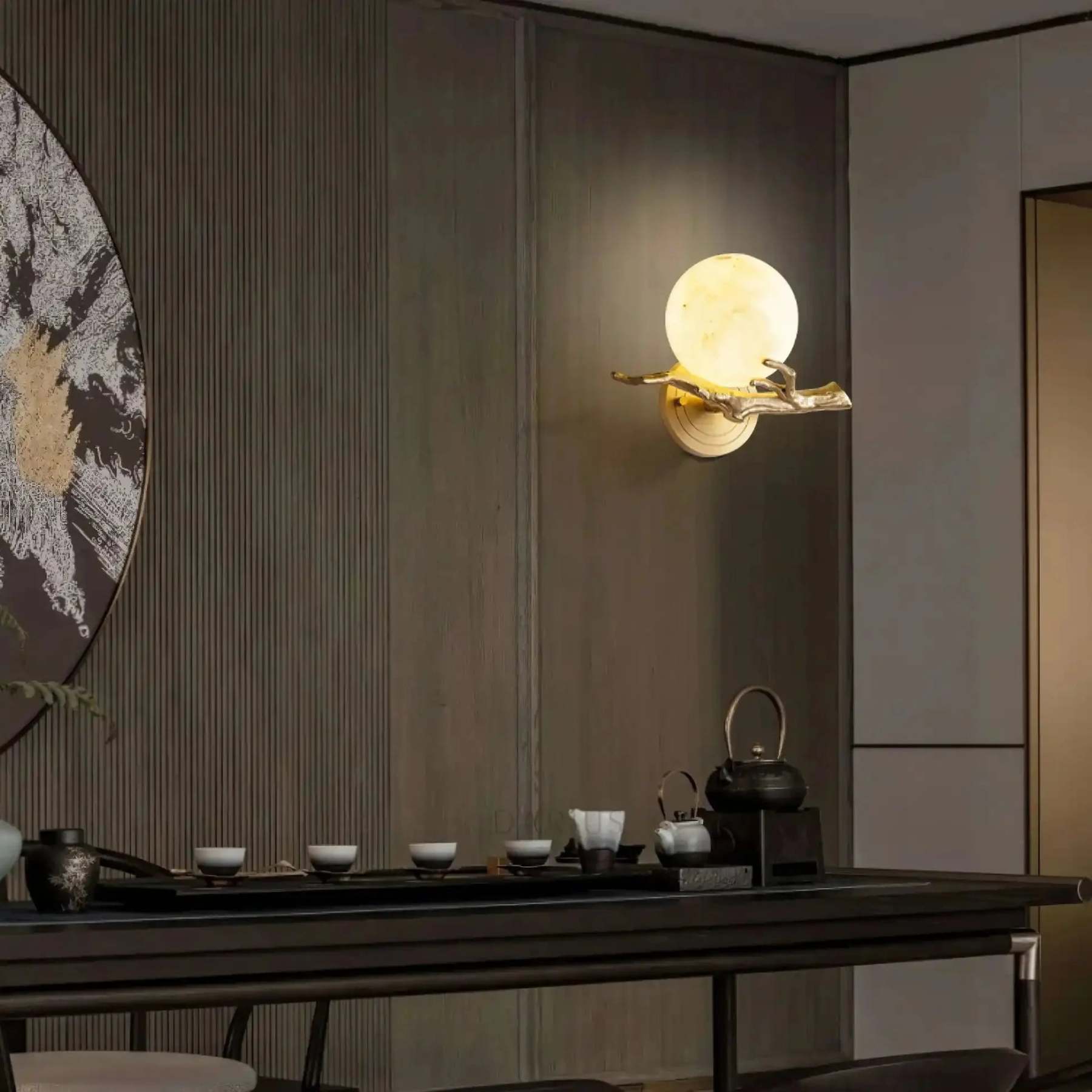 Retro Twigs Alabaster Wall Lamp - winglightingus