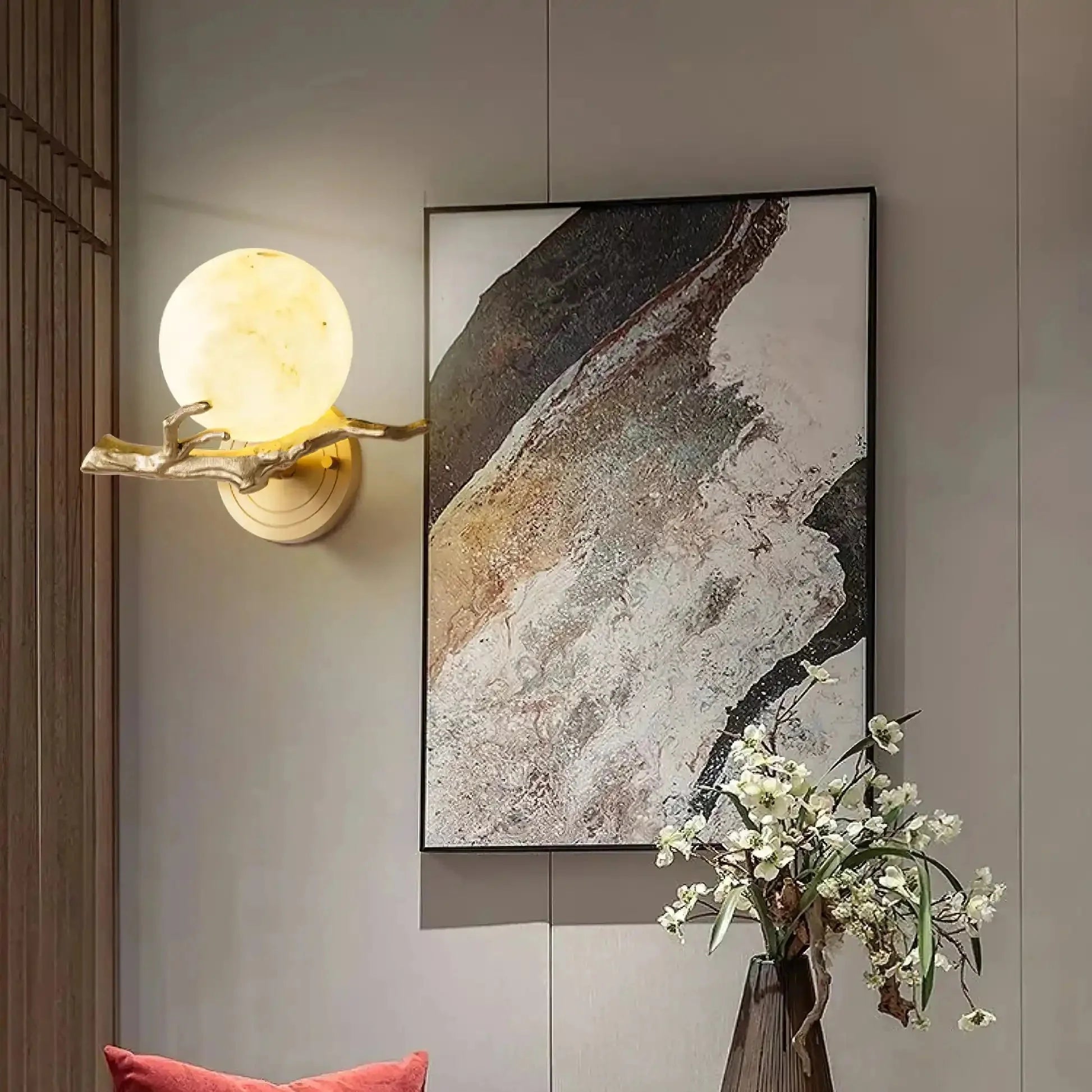 Retro Twigs Alabaster Wall Lamp - winglightingus