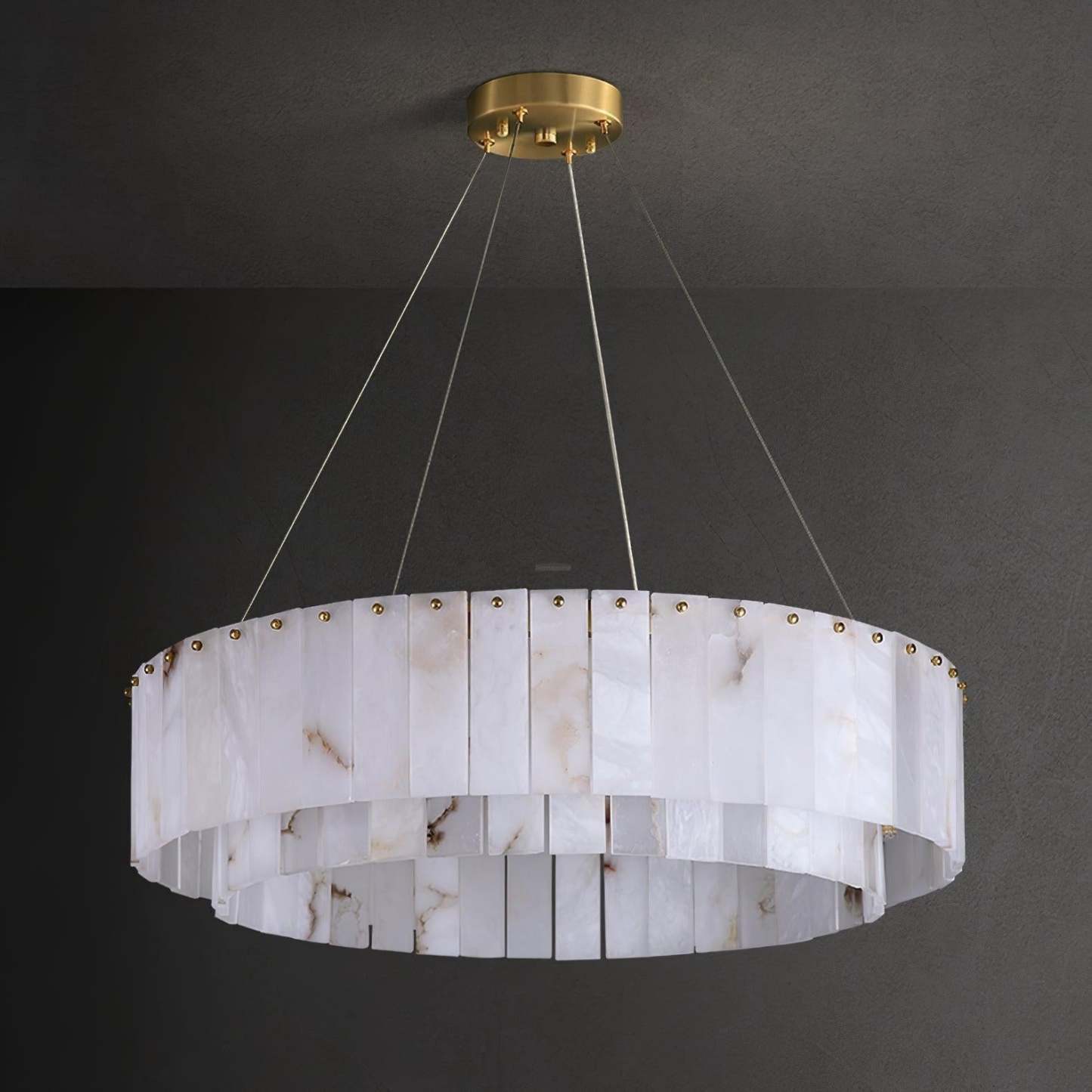 Rock Alabaster Chandelier 23.6" 31.4"-winglightingus