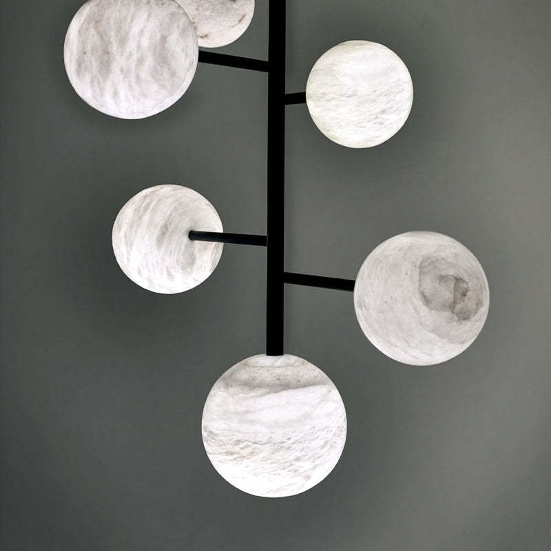 Sian Modern Sphere Delight - Modern Artistic Alabaster Pendant Light Chandelier Kevin Studio Inc
