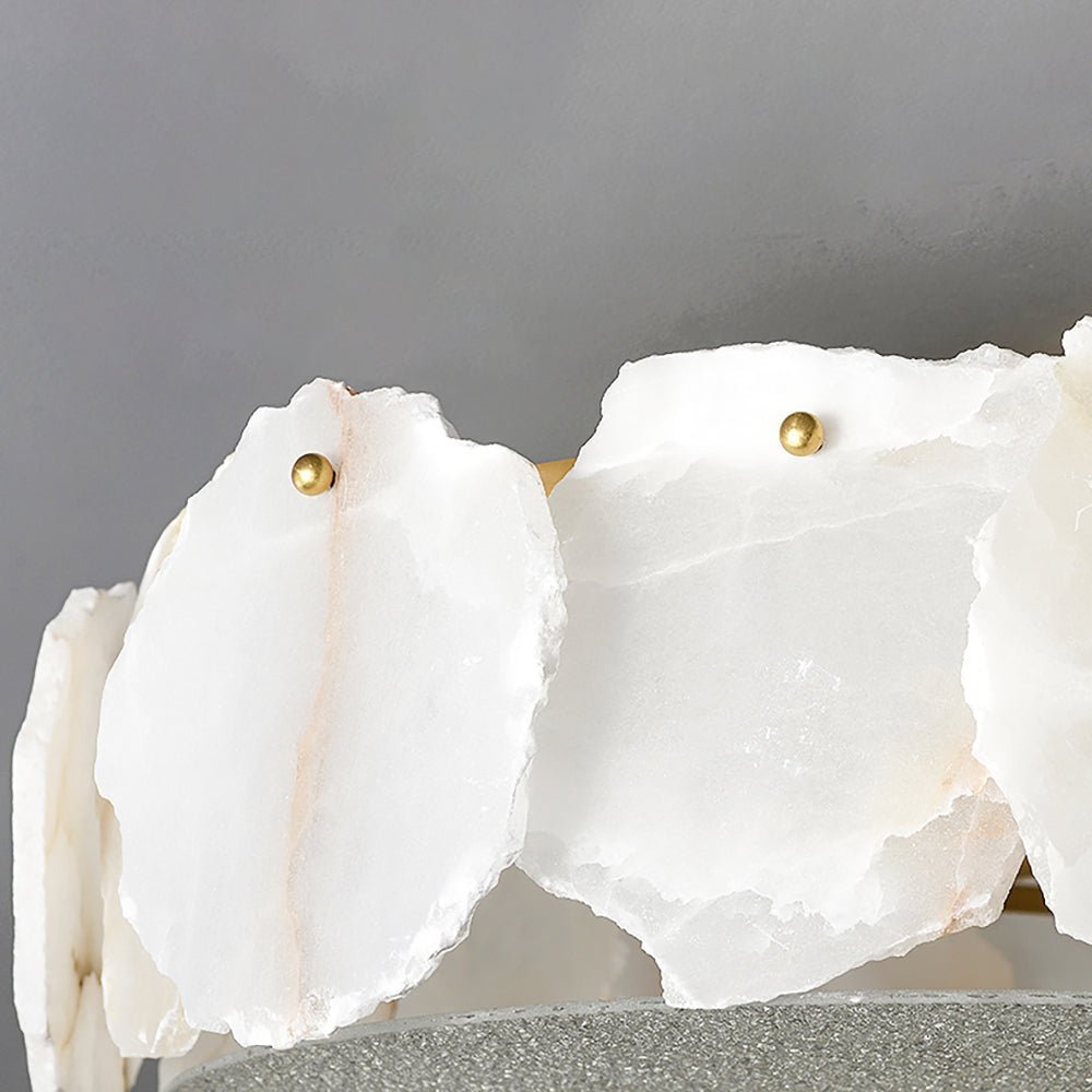 Valeria Alabaster Ceiling Lamp - ∅ 17.7″ x H 7.9″Copper & Whitewinglightingus