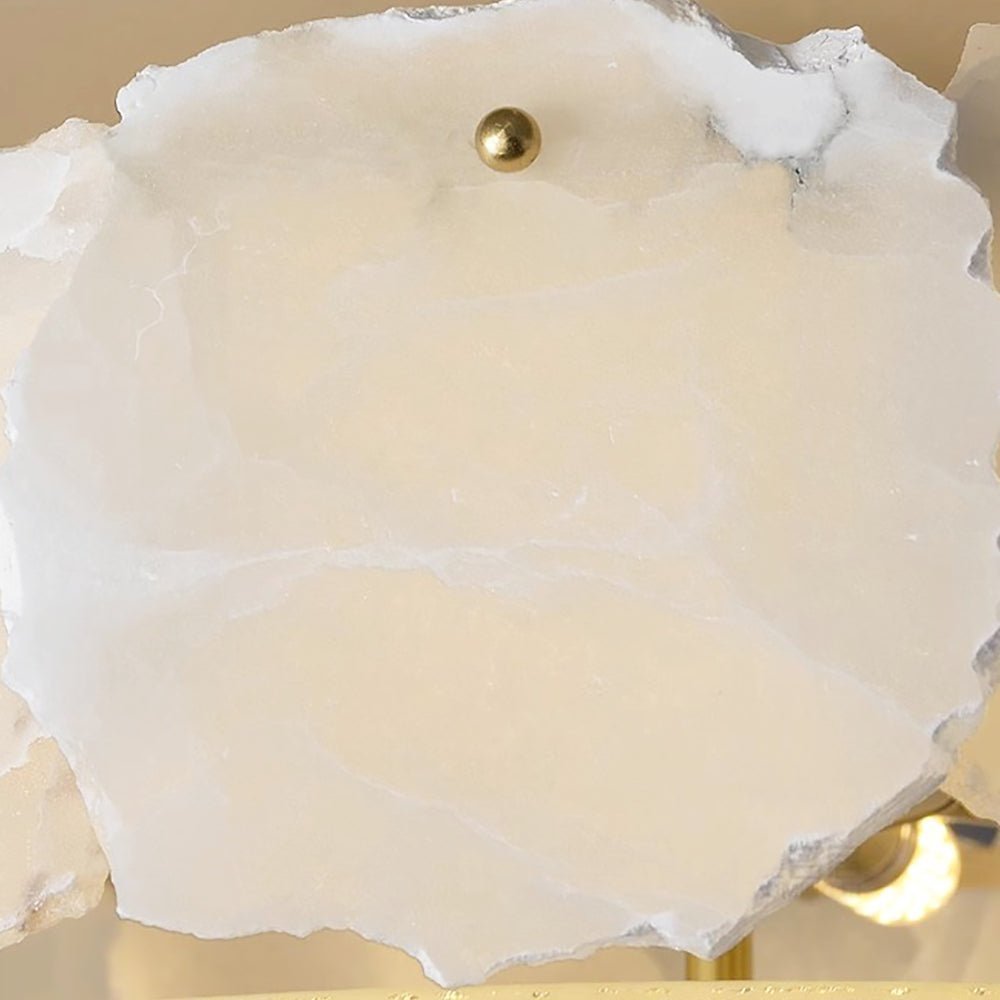 Valeria Alabaster Ceiling Lamp - ∅ 17.7″ x H 7.9″Copper & Whitewinglightingus