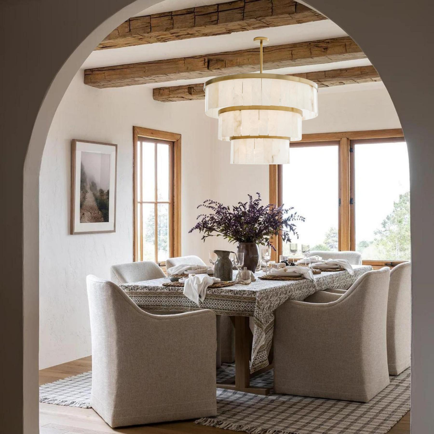Windham Alabaster 3 Tier Chandelier-chandelier-winglightingus