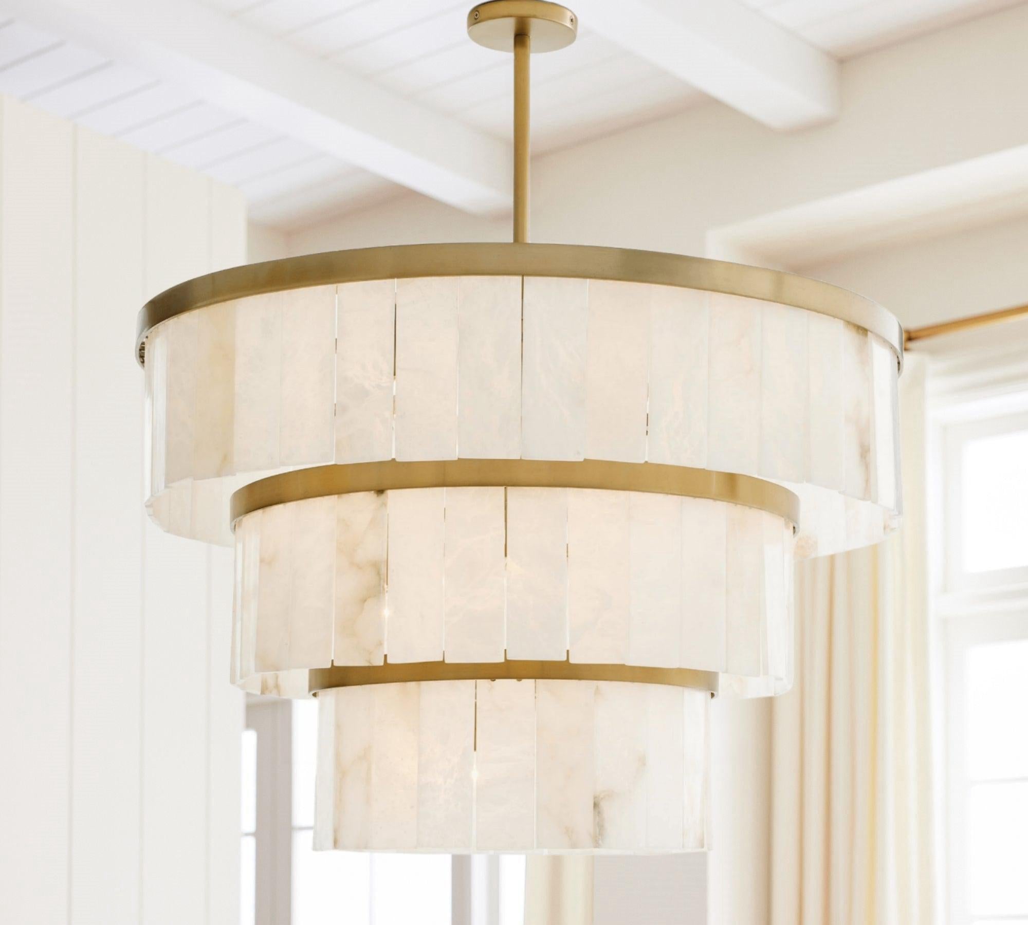 Windham Alabaster 3 Tier Chandelier-chandelier-winglightingus