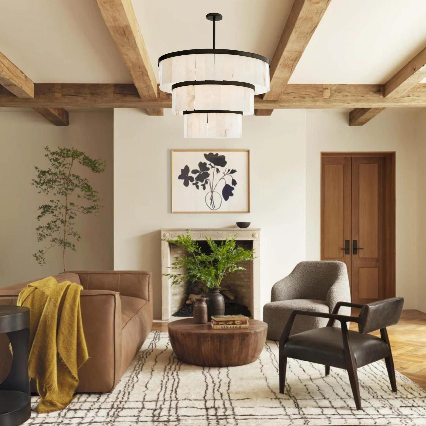 Windham Alabaster 3 Tier Chandelier-chandelier-winglightingus