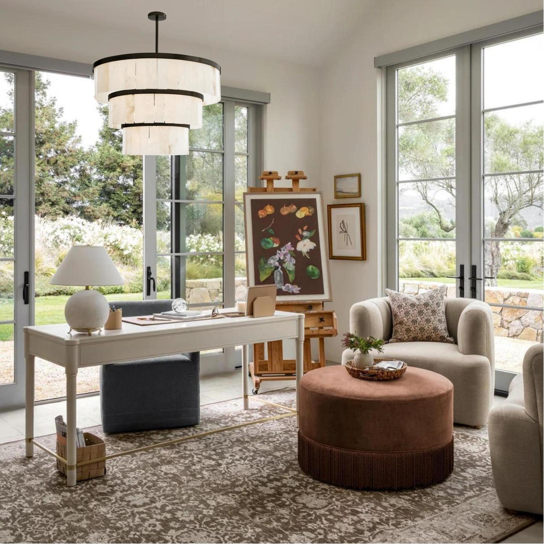 Windham Alabaster 3 Tier Chandelier-chandelier-winglightingus