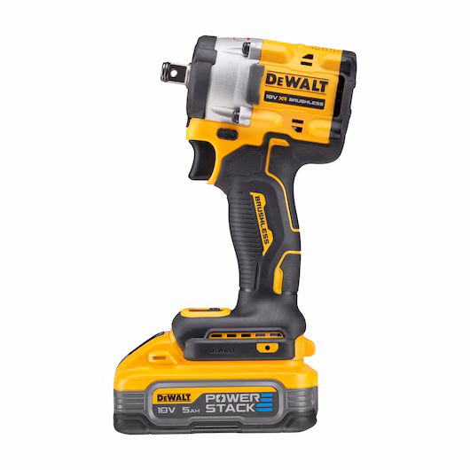 18V XR Brushless 1/2" Hog Ring Compact Impact Wrench 2x5Ah Powerstack Batteries