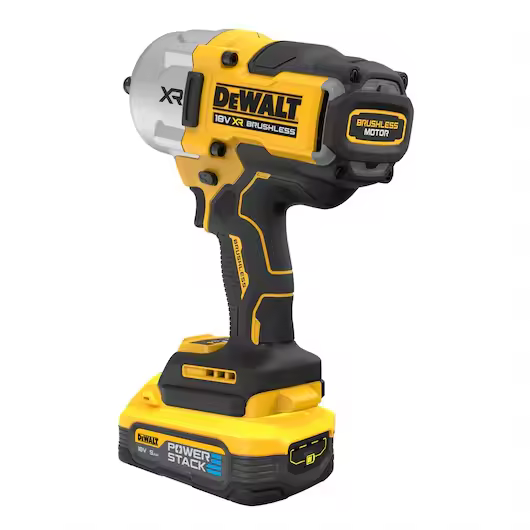 18V XR Brushless 1/2" High Torque Impact Wrench - 2 X POWERSTACK 5AH