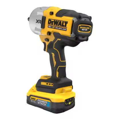 18V XR Brushless 1/2" High Torque Impact Wrench - 2 X POWERSTACK 5AH