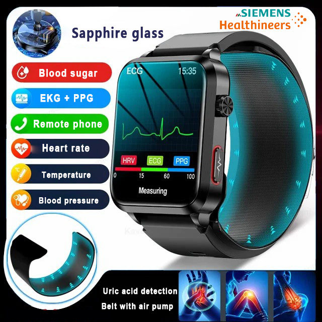 Smartwatch with accurate blood pressure measurement (2026), air pump and bags.