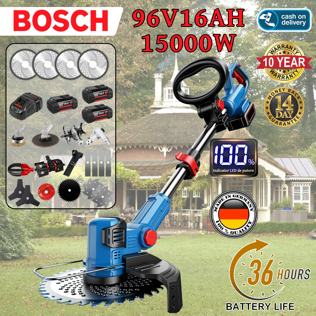 BOSCH small, multifunctional portable lawnmower with lithium battery