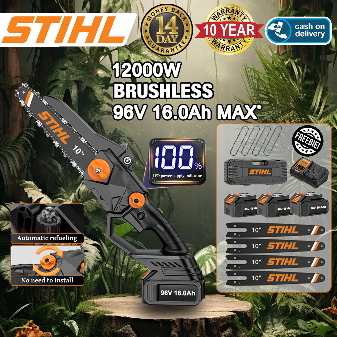 STIHL 12000W 96V16Ah Lithium Electric Chainsaw Powerful Brushless Motor Chainsaw