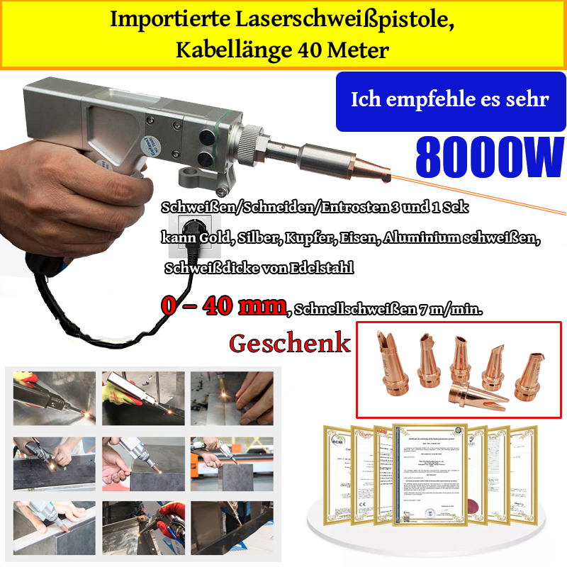 【Hilti】 8000 W Hochleistungs-tragbares multifunktionales Laserschweißg