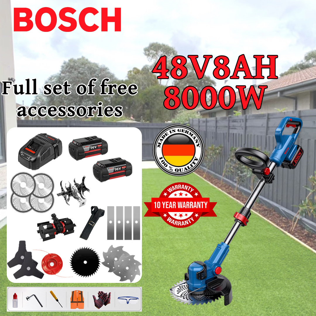 BOSCH small, multifunctional portable lawnmower with lithium battery