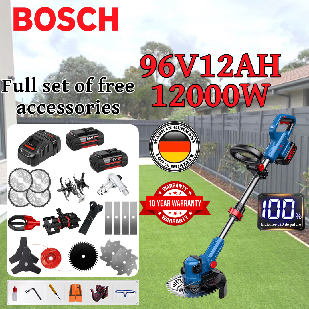 BOSCH small, multifunctional portable lawnmower with lithium battery