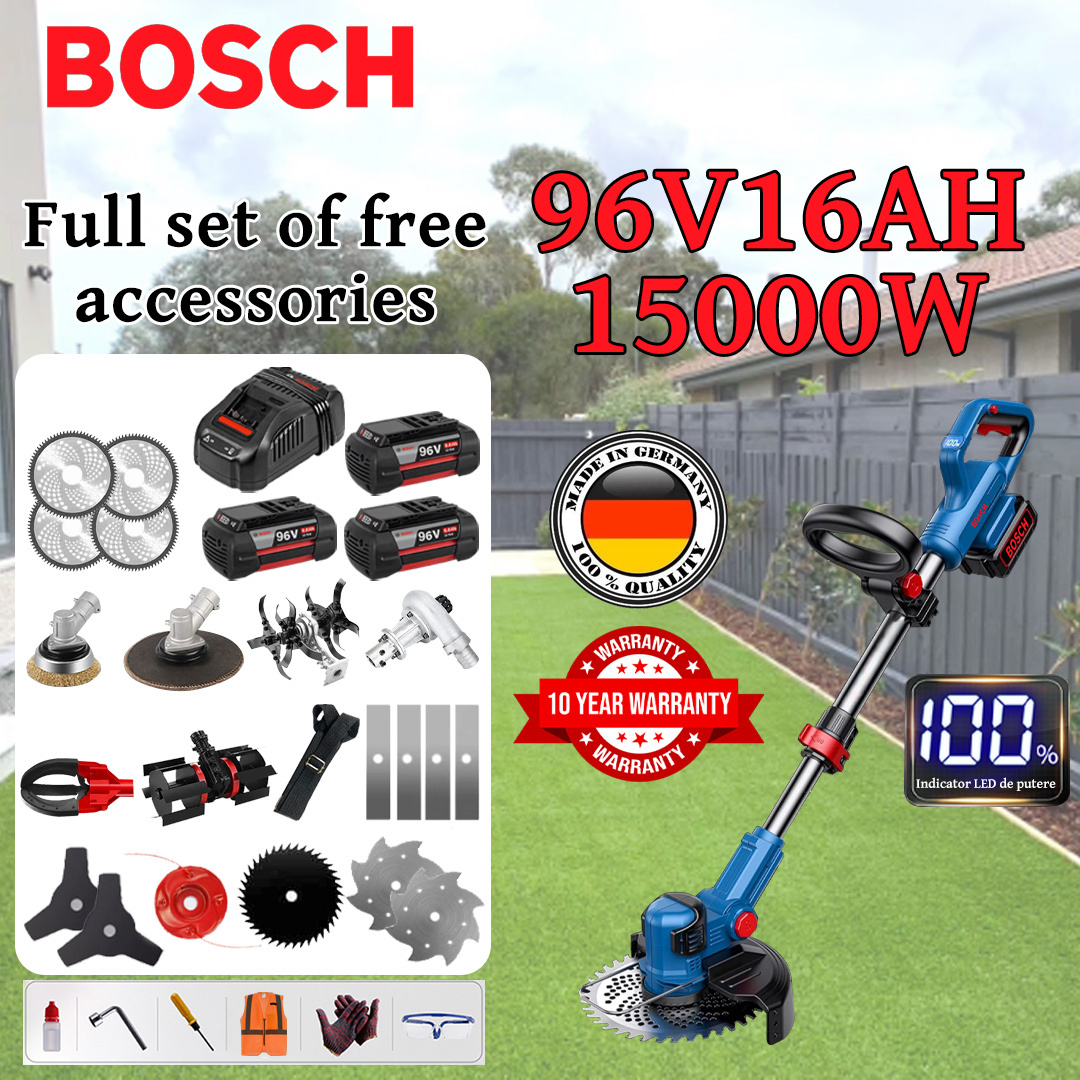 BOSCH small, multifunctional portable lawnmower with lithium battery