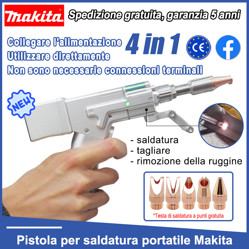 【SAVE 50%】Makita 7000W 4-in-1 Innovativa pistola portatile per saldatura laser