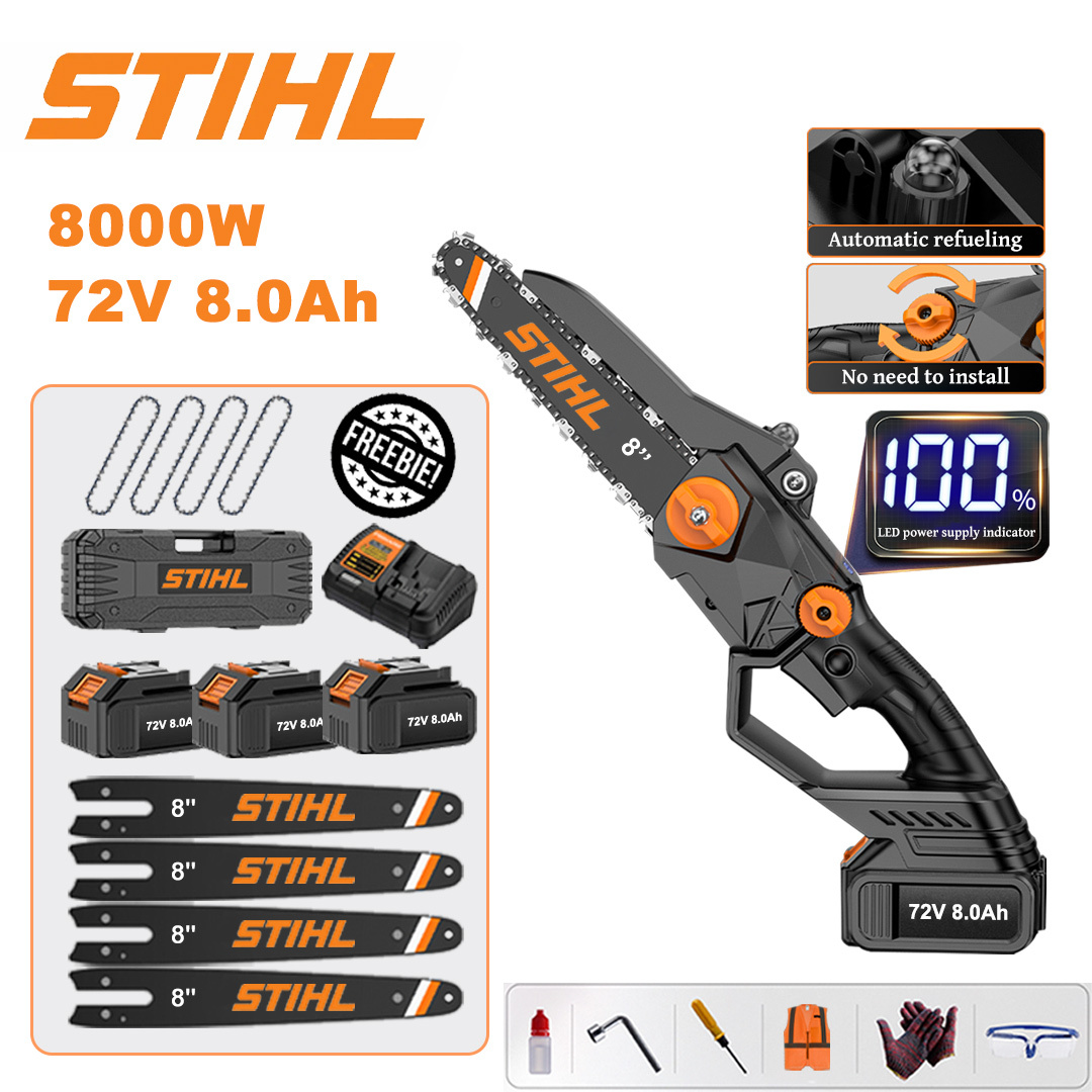 STIHL 12000W 96V16Ah Lithium Electric Chainsaw Powerful Brushless Motor Chainsaw