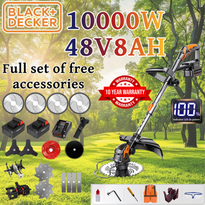 BLACK&DECKER Small Portable Multi-Functional Battery Powered Cultivation Lawn Mower
