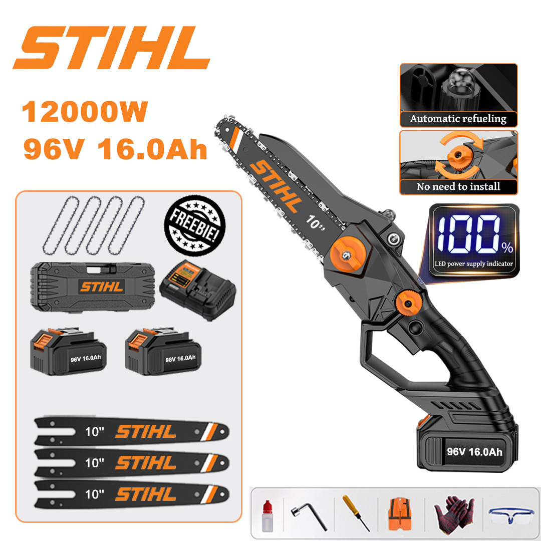 STIHL 12000W 96V16Ah Lithium Electric Chainsaw Powerful Brushless Motor Chainsaw