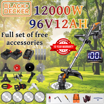 BLACK&DECKER Small Portable Multi-Functional Battery Powered Cultivation Lawn Mower