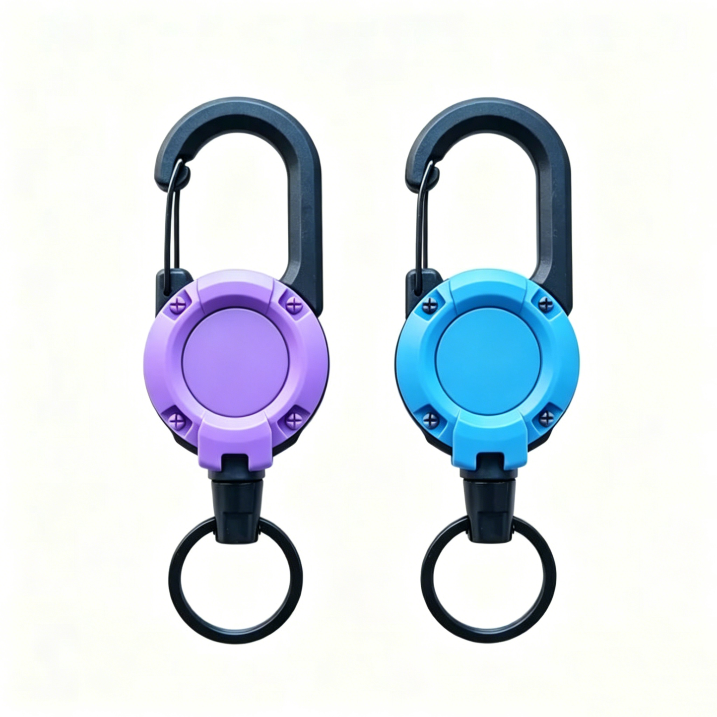 3 In 1 new multifunctional Retractable Pull Reel Carabiner Keychain, Strong Steel Wire Rope Buckle,Outdoor Sport Keychain Tool keychain accessories