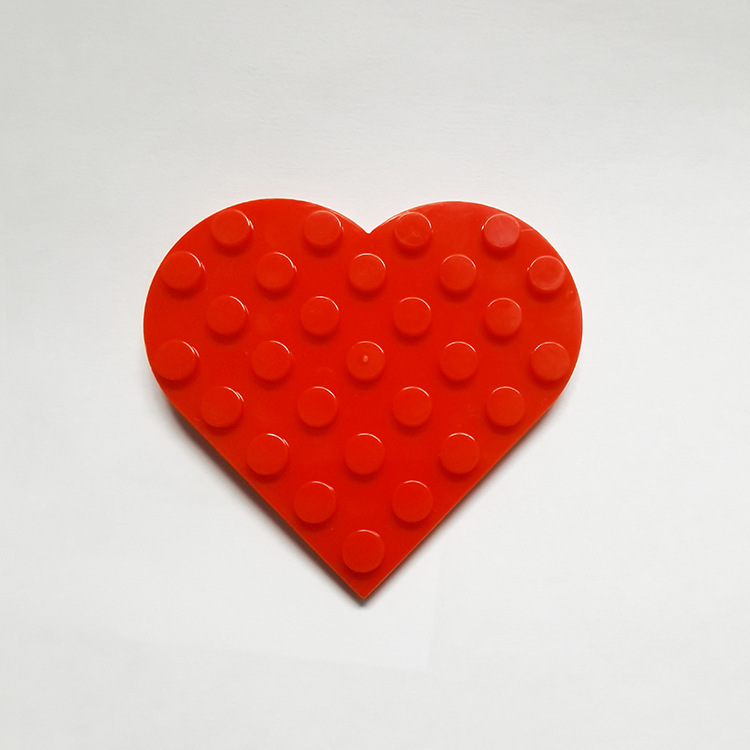 Spot standard small particle building block accessories plastic large peach heart (red) x10 + large peach and small peach