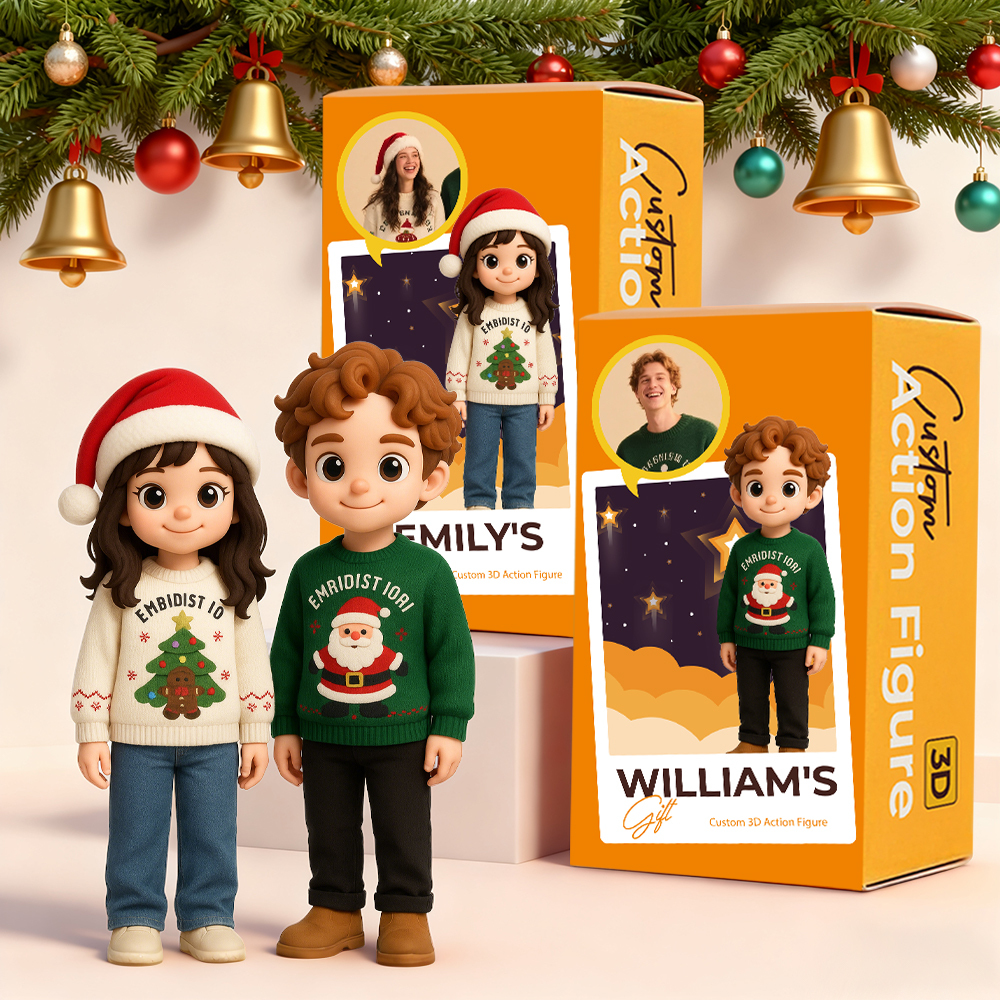 Custom 3D Mini Figure from Photo Cute Personalized Christmas Present for Men Women Children - 