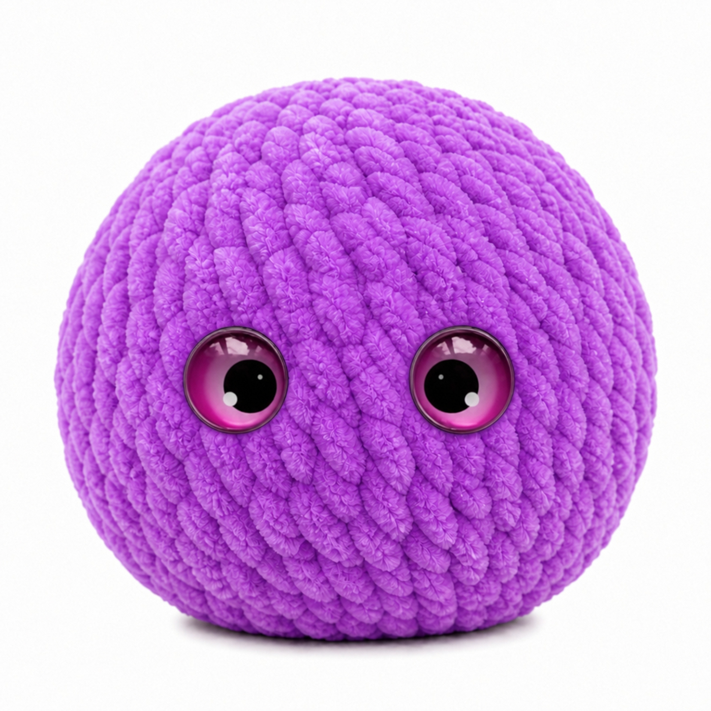 Crochet Bubble Squishy Ball – Soft Handwoven Fidget Toy with Slow-Rising Bubble Pop, Cute Sensory Stress Relief Toy