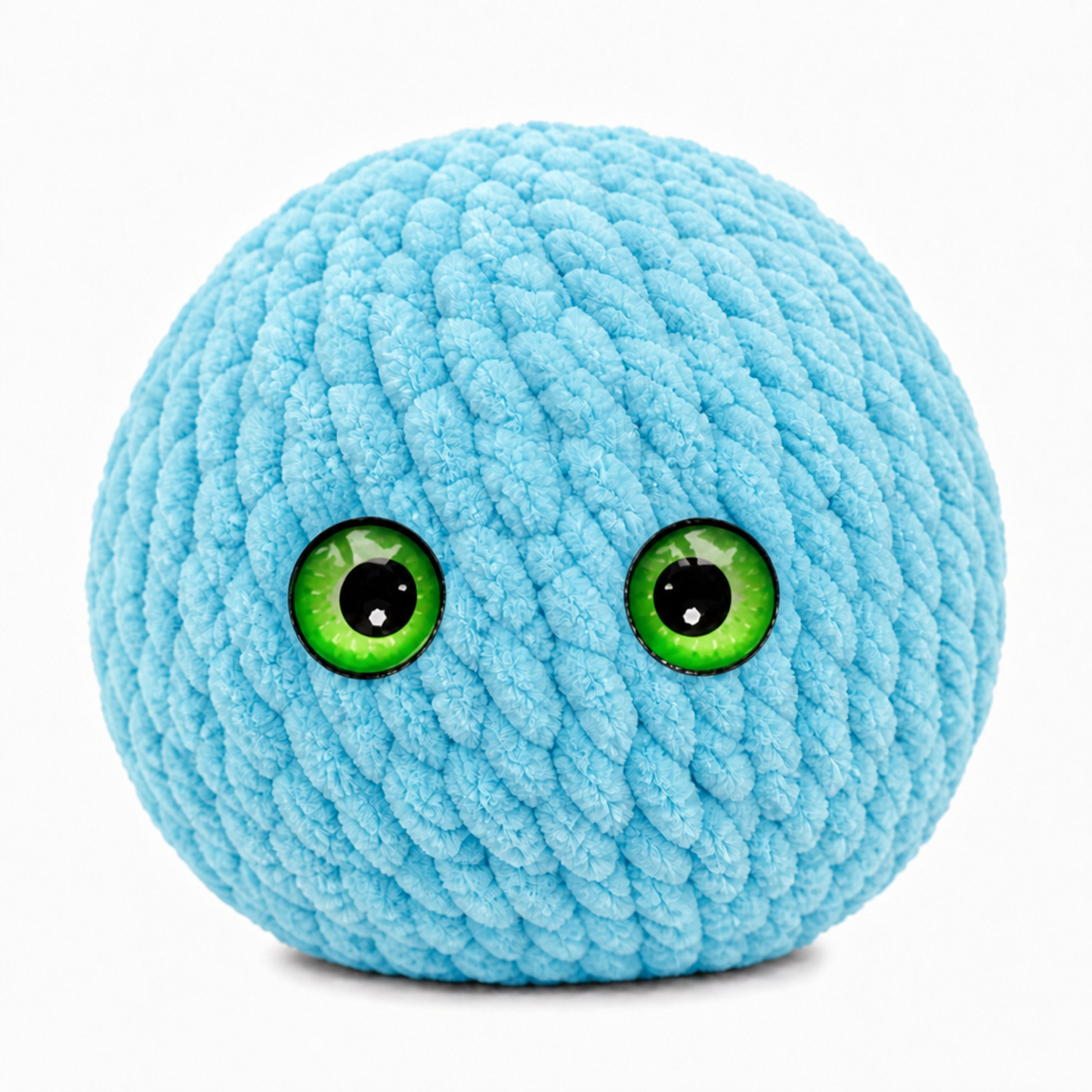 Crochet Bubble Squishy Ball – Soft Handwoven Fidget Toy with Slow-Rising Bubble Pop, Cute Sensory Stress Relief Toy