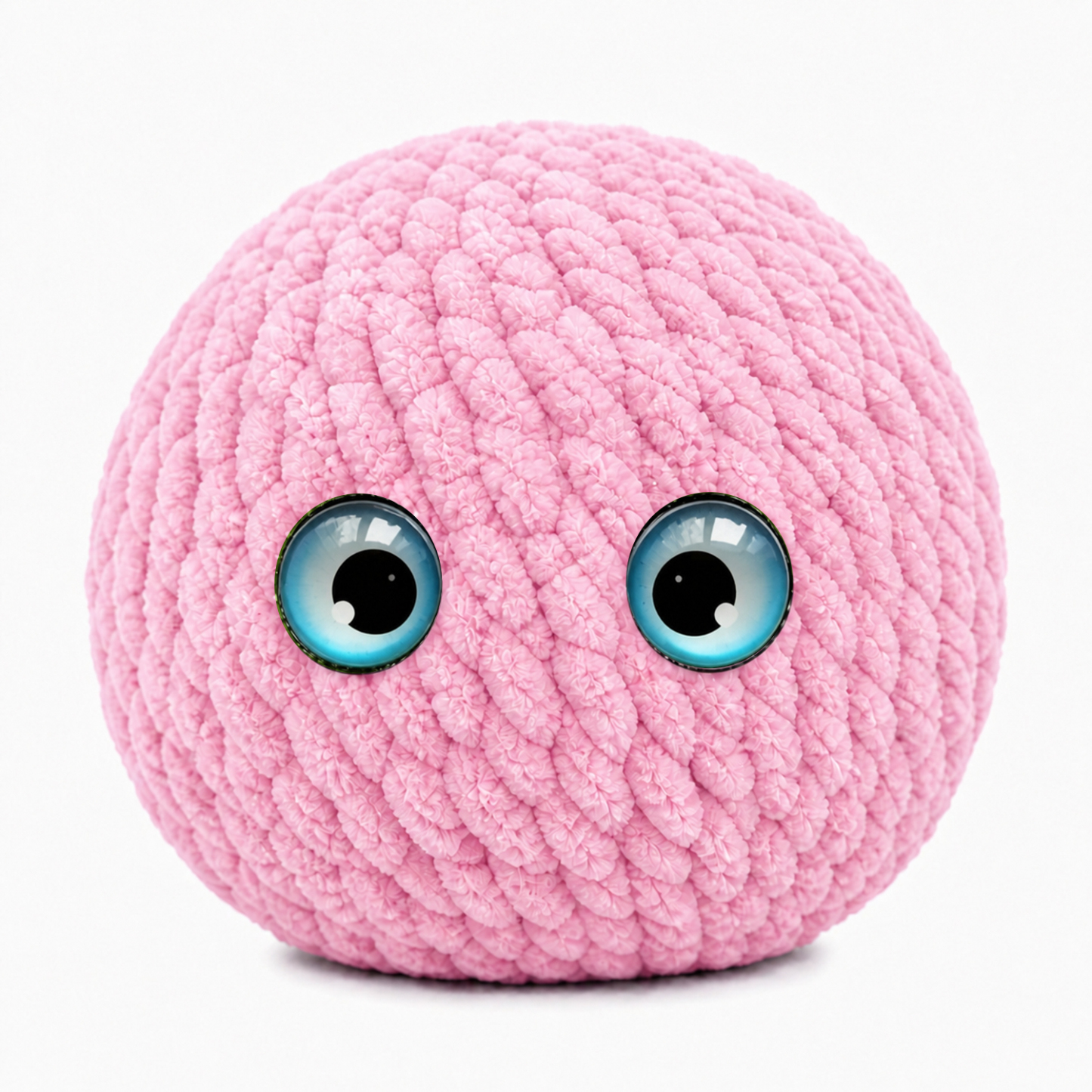 Crochet Bubble Squishy Ball – Soft Handwoven Fidget Toy with Slow-Rising Bubble Pop, Cute Sensory Stress Relief Toy