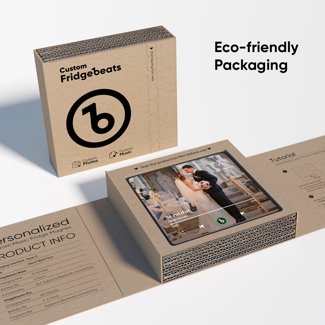 Custom Music Fridge Magnet New 4.0 Upgrade Colorful Frame Album Fridge Magnet Music Wall Photo Sticker Music Movement That Can Be Played Wedding Gift - 