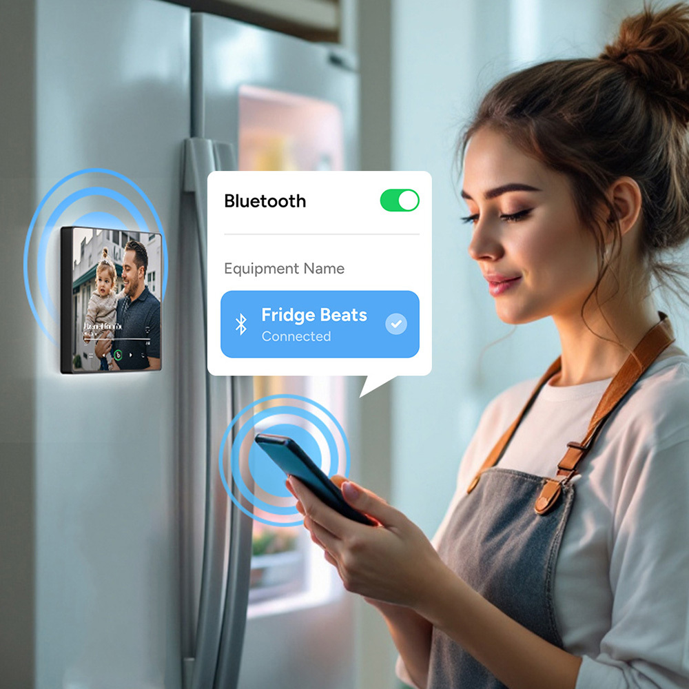 Custom Music Fridge Magnet New 4.0 Upgrade Colorful Frame Album Fridge Magnet Music Wall Photo Sticker Music Movement That Can Be Played Gift for Dad - 