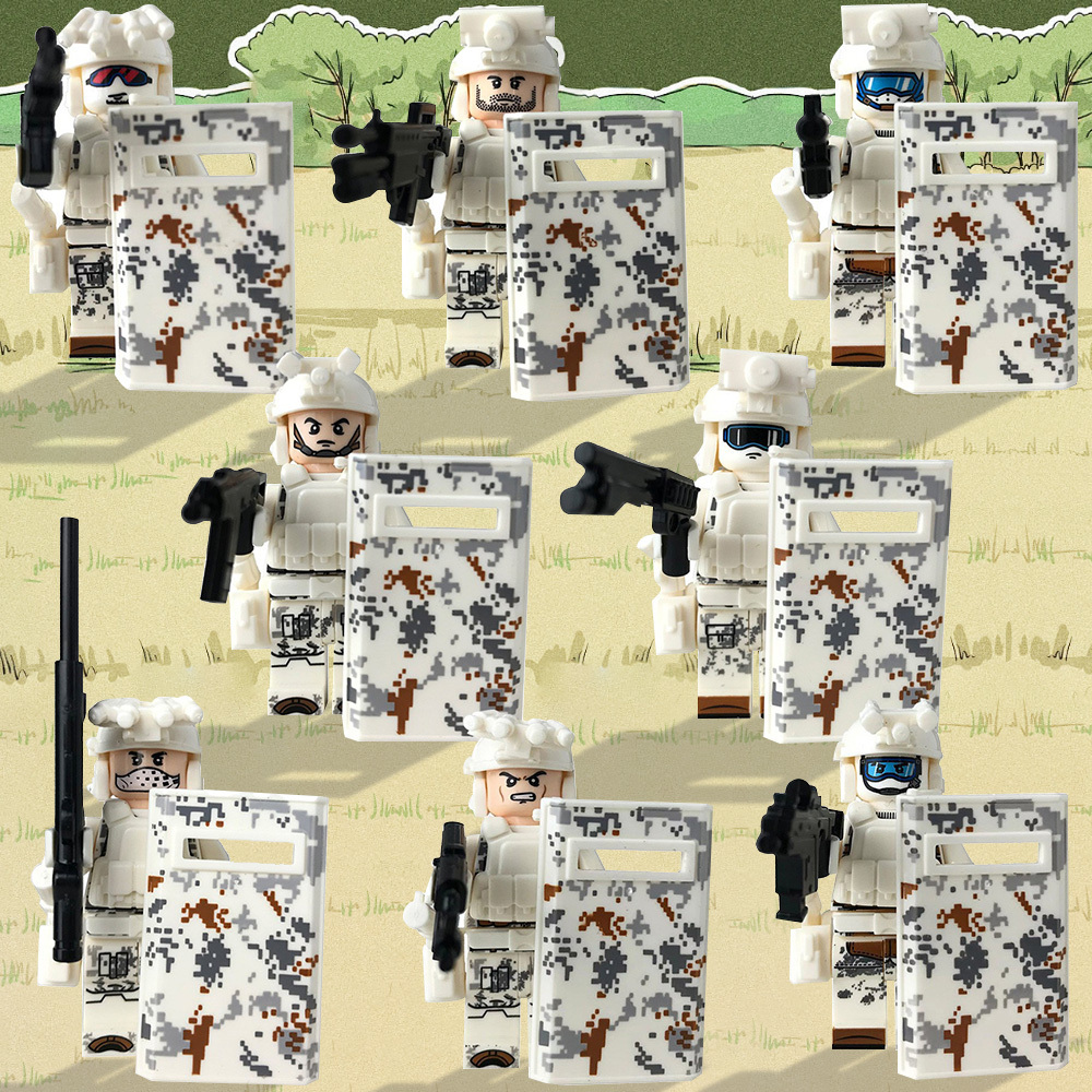 Military Series Block Figures with Equipment Gifts For BF and Kids