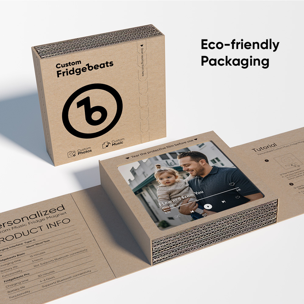 Custom Music Fridge Magnet New 4.0 Upgrade Colorful Frame Album Fridge Magnet Music Wall Photo Sticker Music Movement That Can Be Played Gift for Dad - 