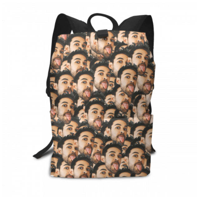 Personalized Mash Face Photo Backpack - 