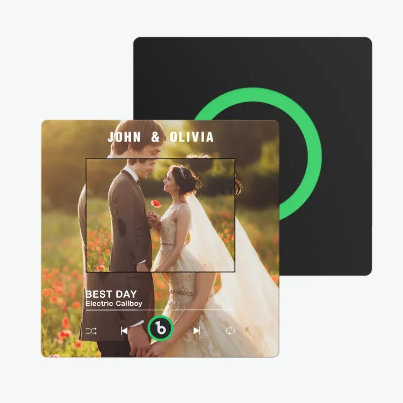 New 4.0 Upgrade Custom Music Fridge Magnet Colorful Frame Album Fridge Magnet Can Play Songs Gift for Couple