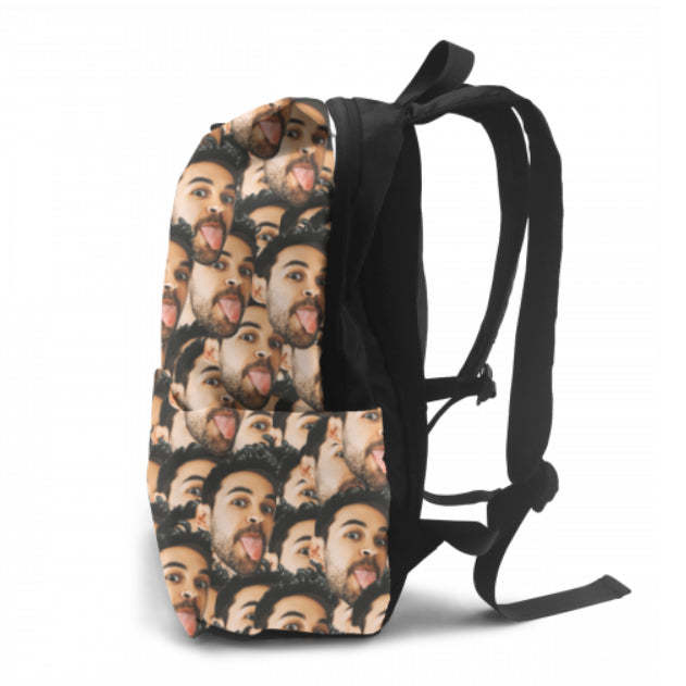 Personalized Mash Face Photo Backpack - 