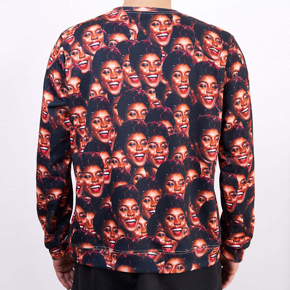 Christmas Gifts Custom Face Crewneck Sweatshirt Funny Personalized Top For Men or Women - 