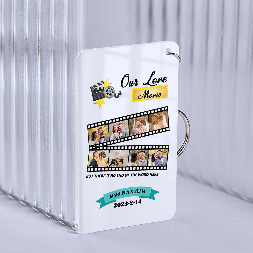 Custom Roll Photo Keychain Personalized Plaque Gift For Her - Myphotowallet