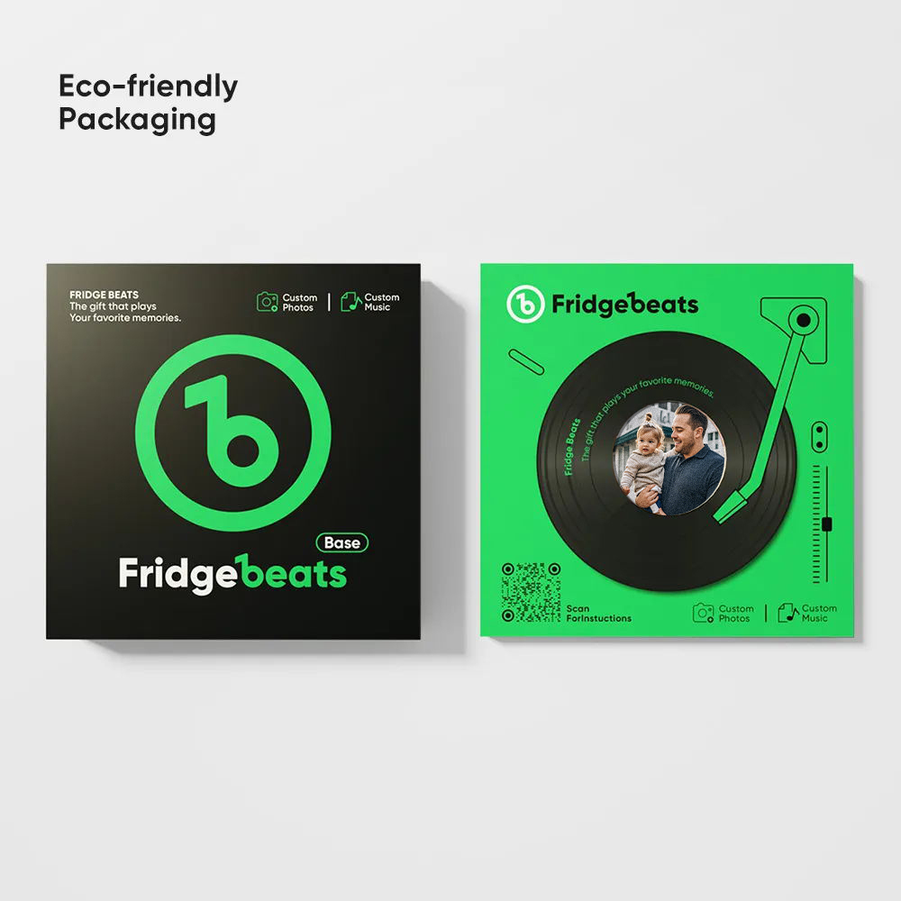 New 5.0 Upgrade Custom Music And Photo Fridge Magnet Personalized Vintage Record Fridge Magnet Father's Day Gifts - 