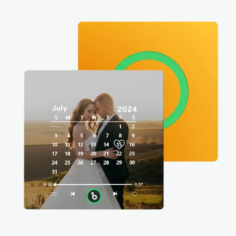 New 4.0 Upgrade Custom Music Fridge Magnet Colorful Frame Album Fridge Magnet Can Play Songs Gift for Couple