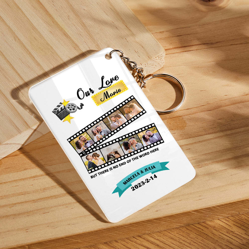 Custom Roll Photo Keychain Personalized Plaque Gift For Her - Myphotowallet