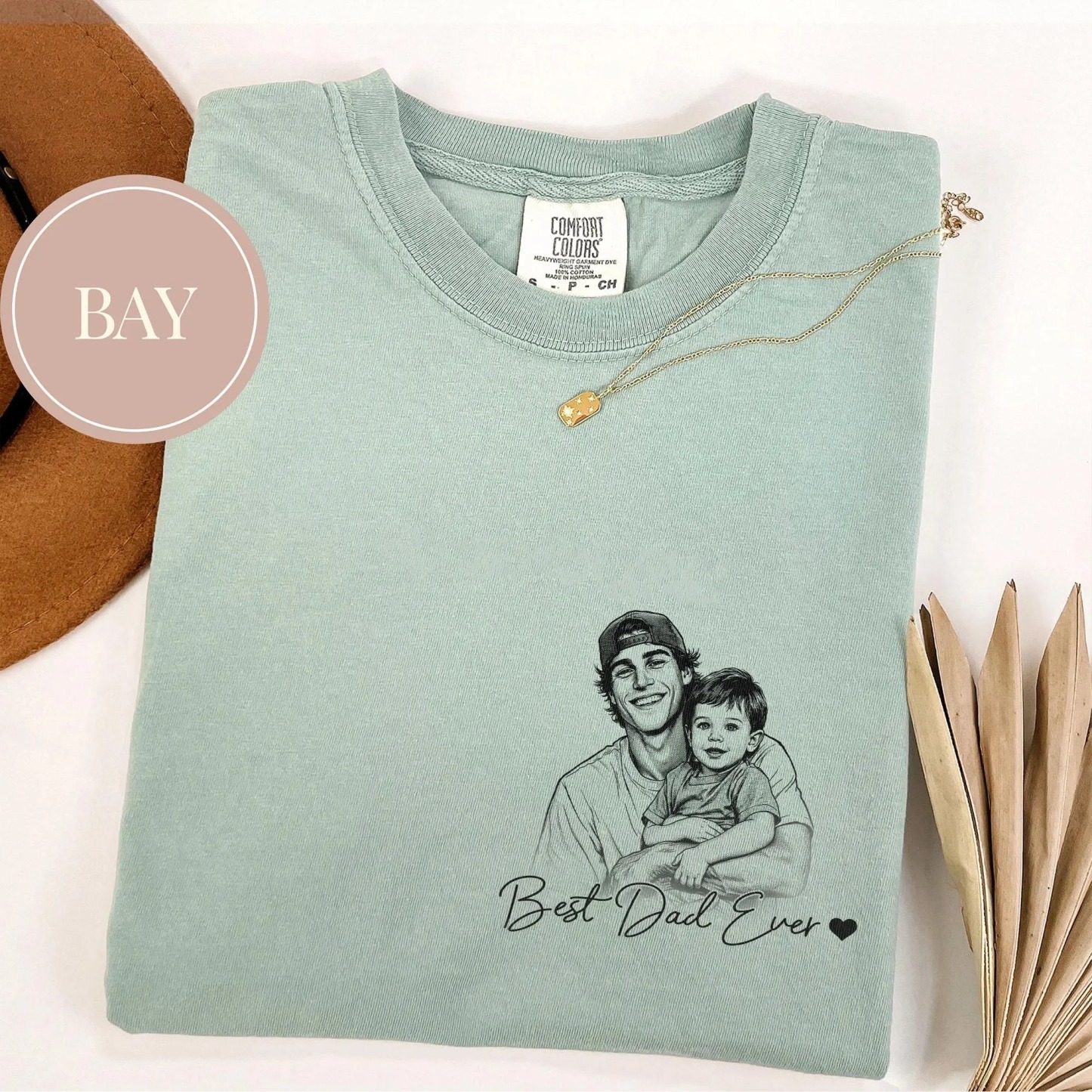 Custom Photo Shirt For Dad, Fathers Day Gifts, Father's Day Shirt, Personalized Dad Portrait Shirt, Dad Birthday Gifts, Gift for Husband