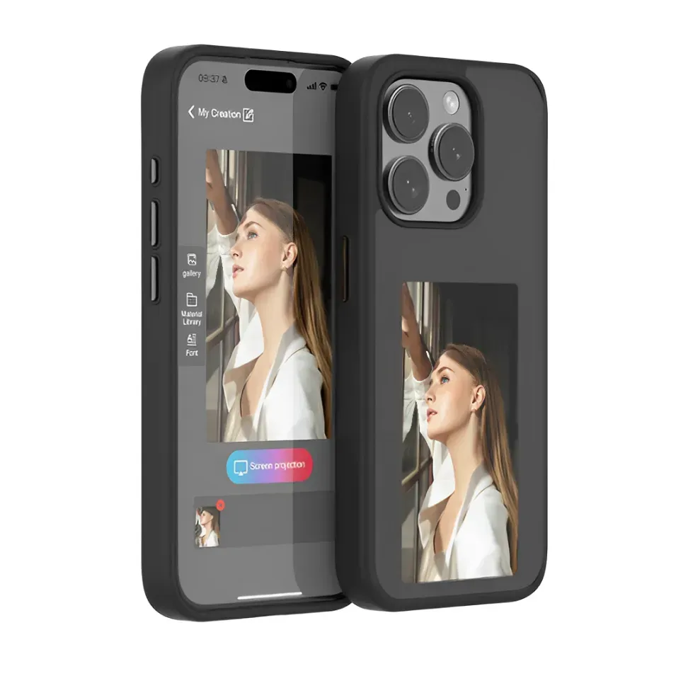 Custom DIY Phone Case with E Ink Display Personalized Photo Cover Creative Gift for Men Women