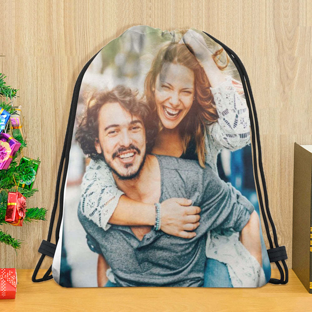 Graduation Gift Custom Drawstring Bags Personalized Photo Drawstring Sportpack -