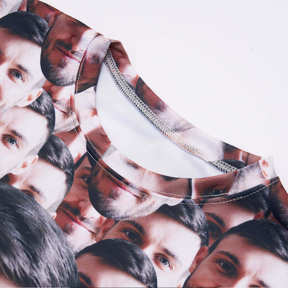 Christmas Gift Custom Face Sweatshirt Casual Printed Photo Crewneck Shirt - 